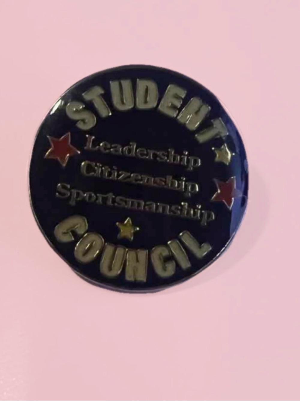 Vintage Y2K Student Council Leadership Citizenship Sportsmanship Pin by Sunburst